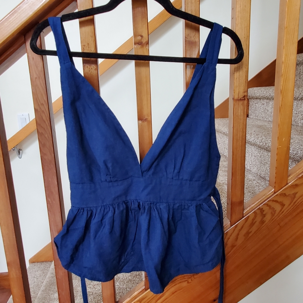 NWT Free People Low Cut Peplum Top